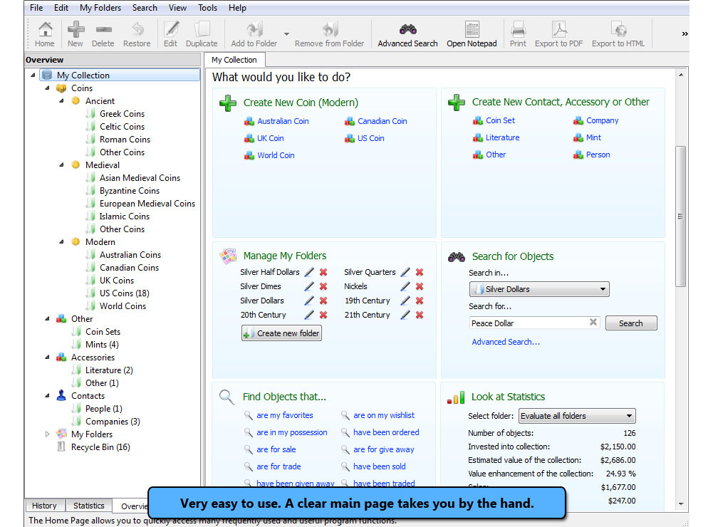 Stecotec Coin Collector Pro - Management Software for Coins / Numismatic Program