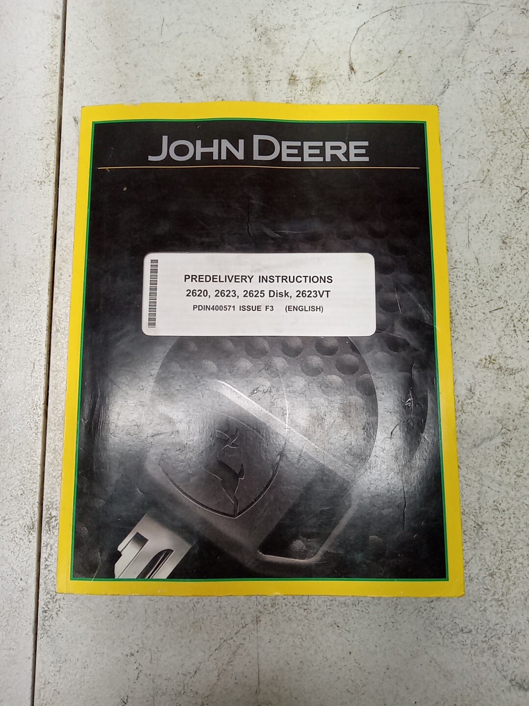 John Deere 2620 2623 2625 Disk 2623VT predelivery instruction manual
