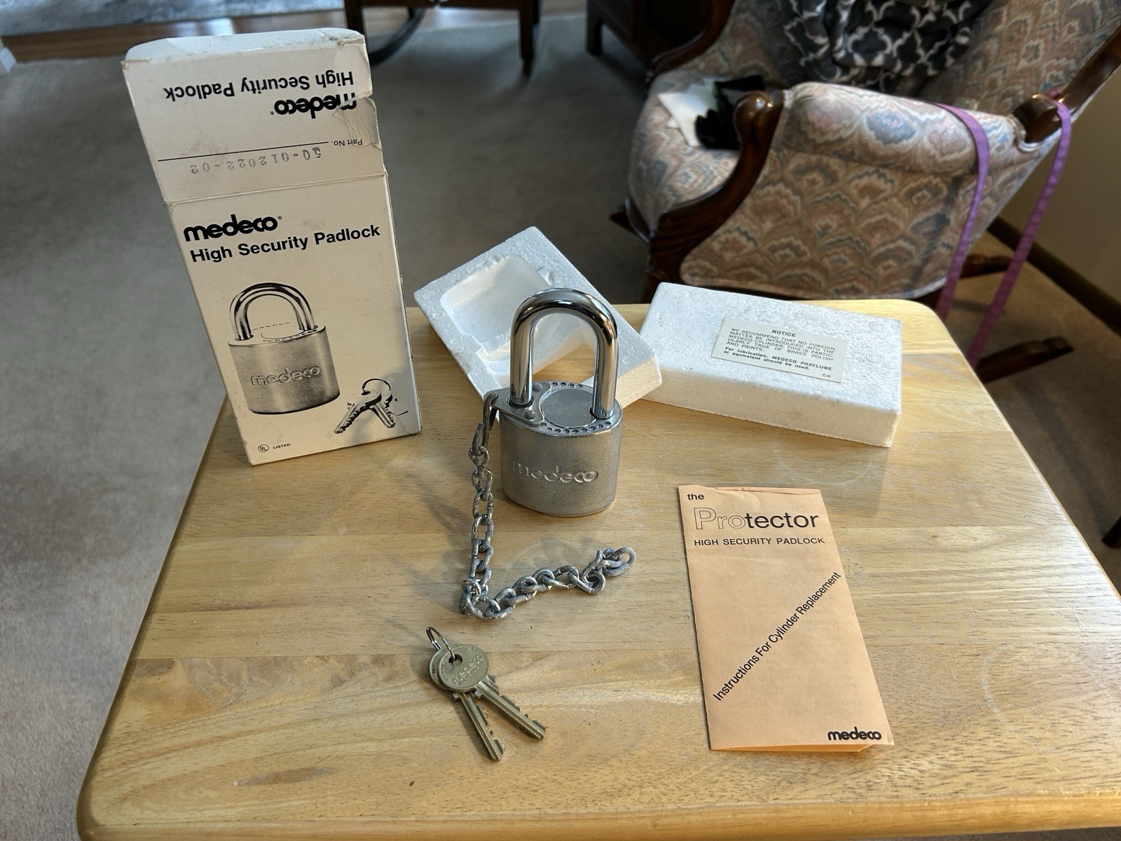 Vtg Medeco High Security Padlock New In Box