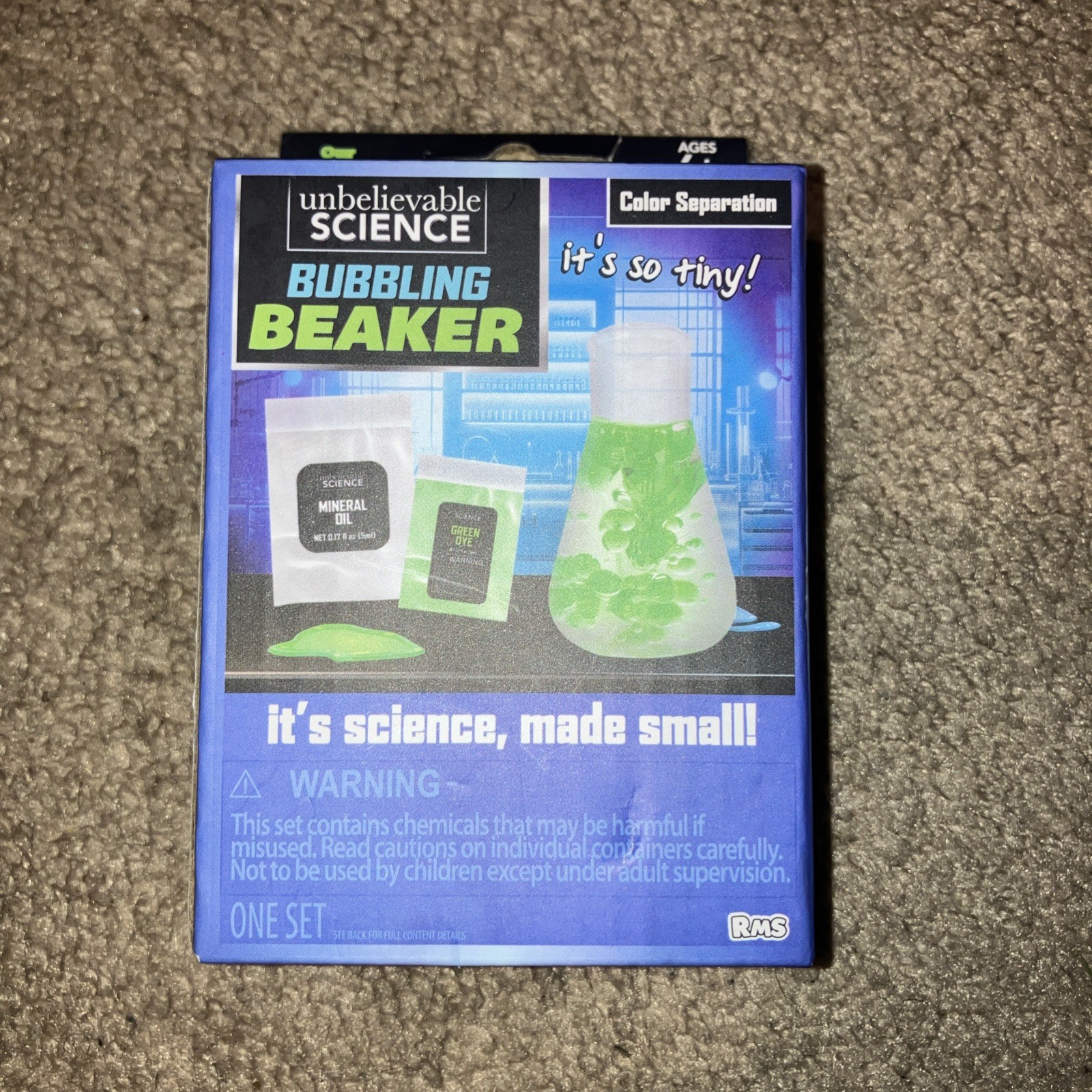 NEW UNBELIEVABLE SCIENCE Our Smallest Science kit Ever Set BUBBLING BEAKERS