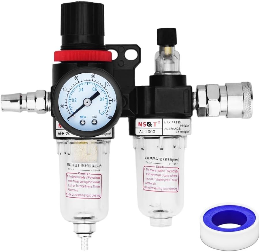 Filtro De Compresor De Aire G1/4 Filtro Separador De Agua Y Aceite Lubricador...