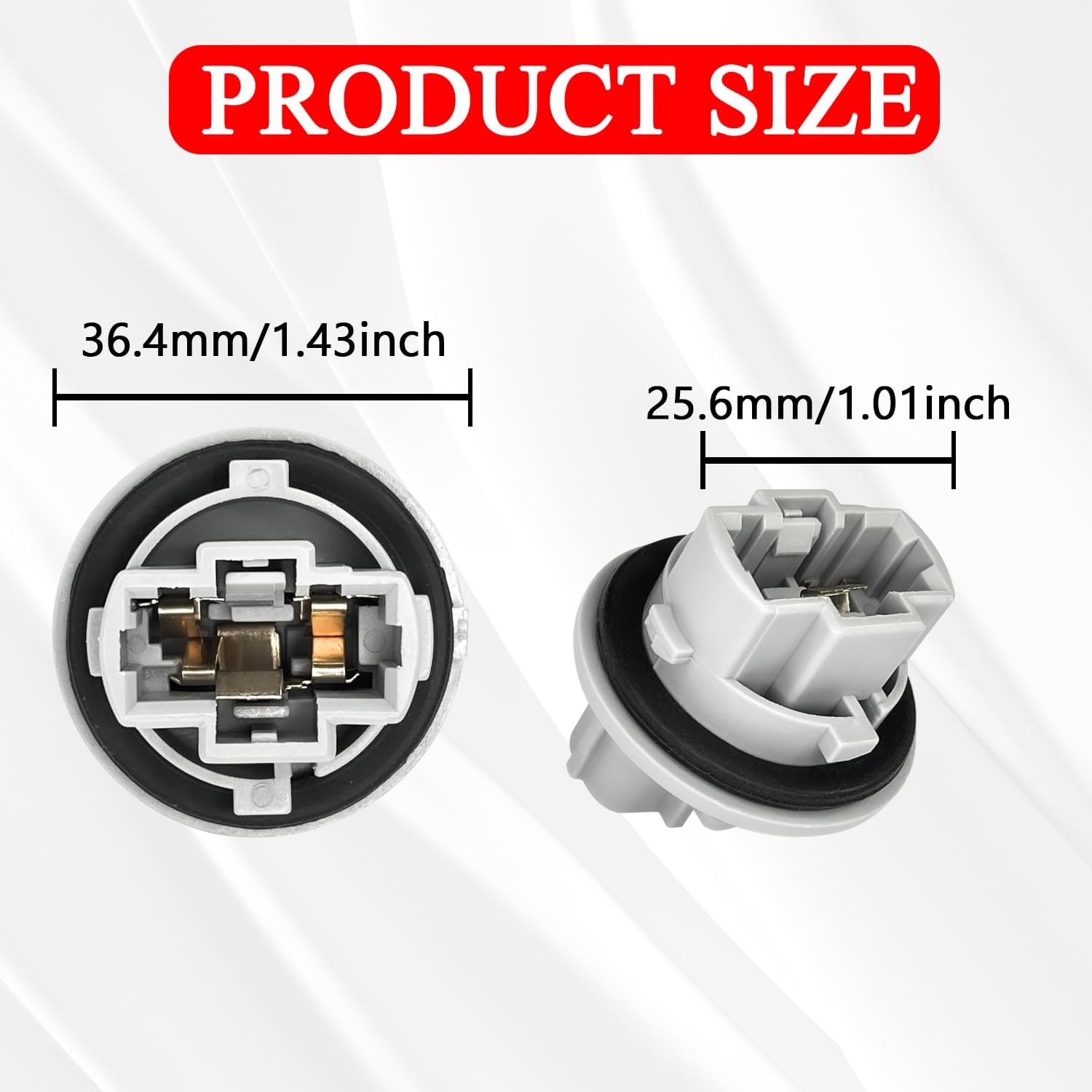 2PCS Turn Signal Bulb Socket, Front Turn Signal Blinker Light Bulb Plug Socket R