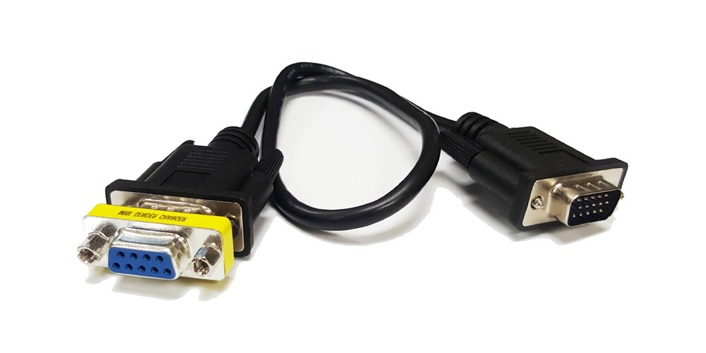 CGA 9-Pin Female to VGA HD15 Pin Male Adapter Cable