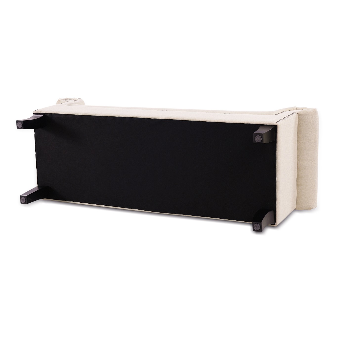 Kathy Roll Arm Entryway Accent Bench, Sky Neutral Beige Polyester