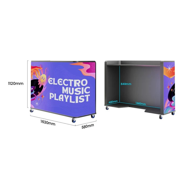 DJ Booth Facade - Curved 5ft Digital LED Screen