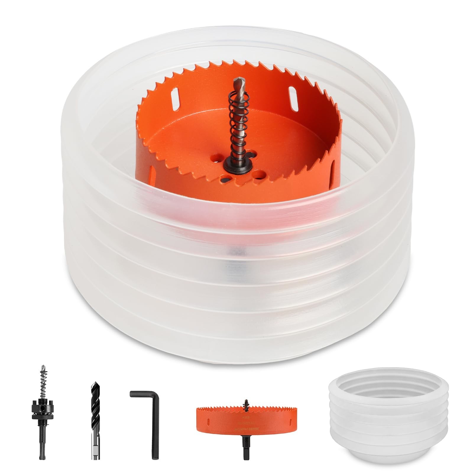 4 inch Hole Saw for Recessed Lights,Hole Saw Kit with Dust Bowl, Drill Bit fo...