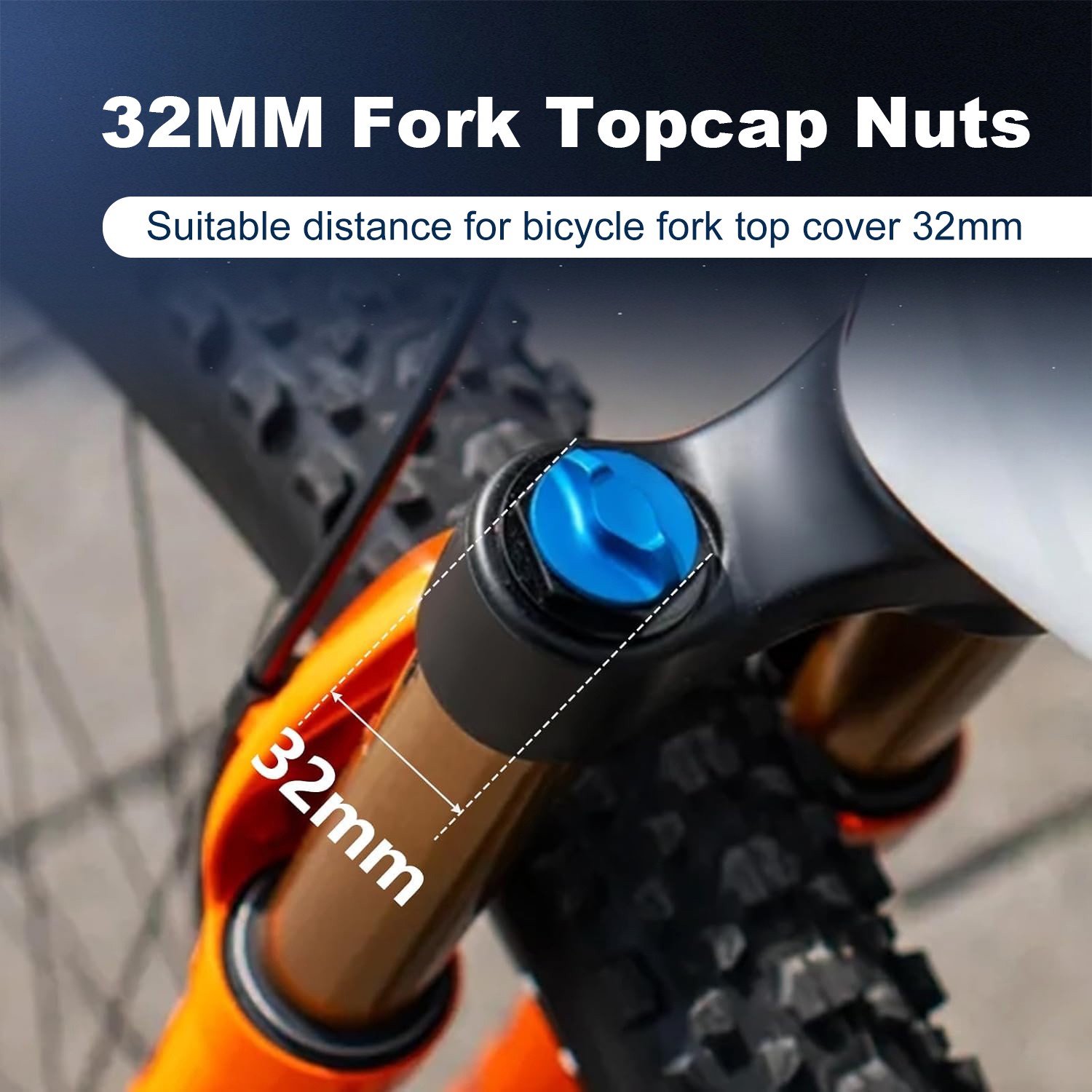 1x Fork Topcap Socket 32mm Drive Flat Socket for Mountain Bike 36/38/40 Series