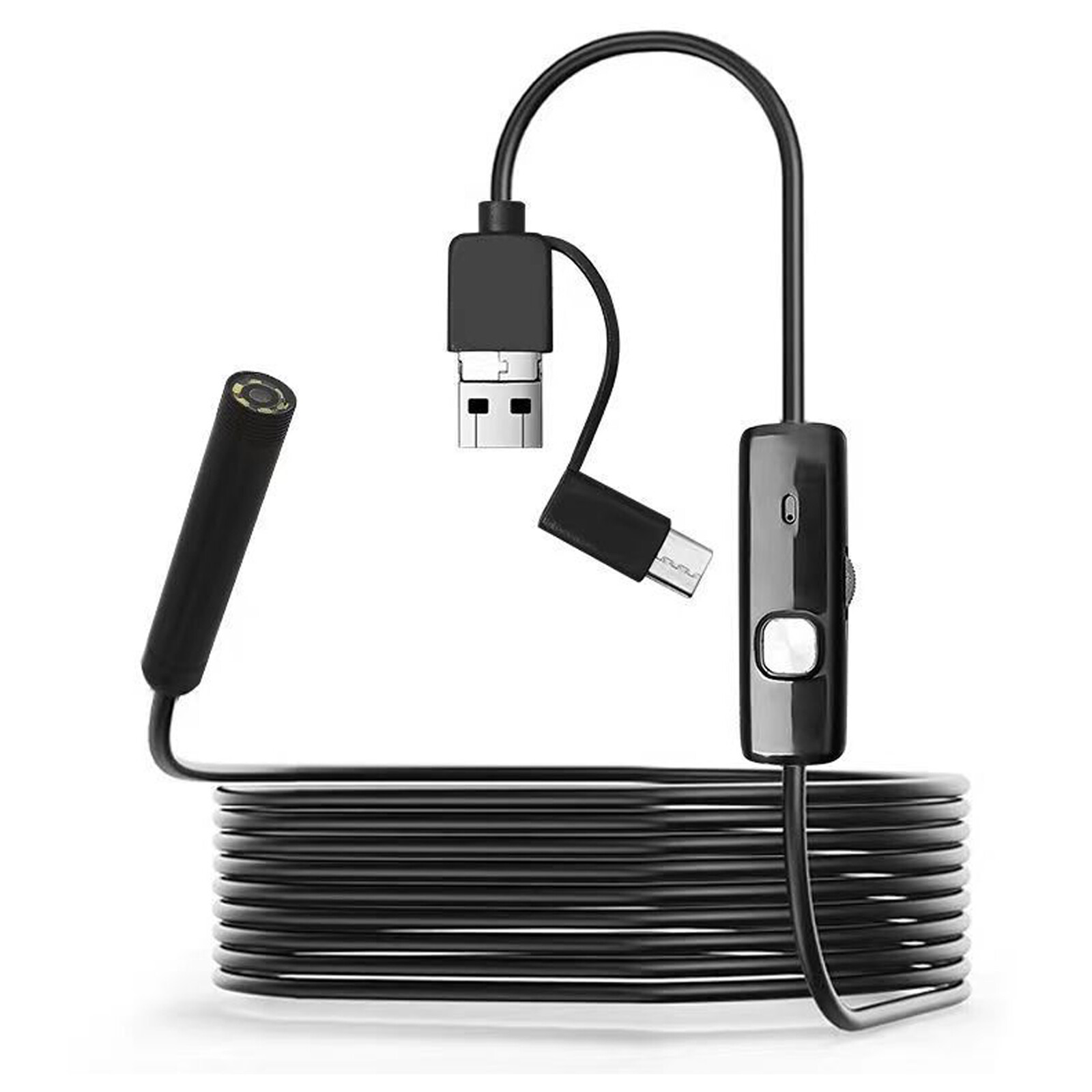 New Megapixels HD USB C Endoscope Type-C Borescope Inspection Camera For Android