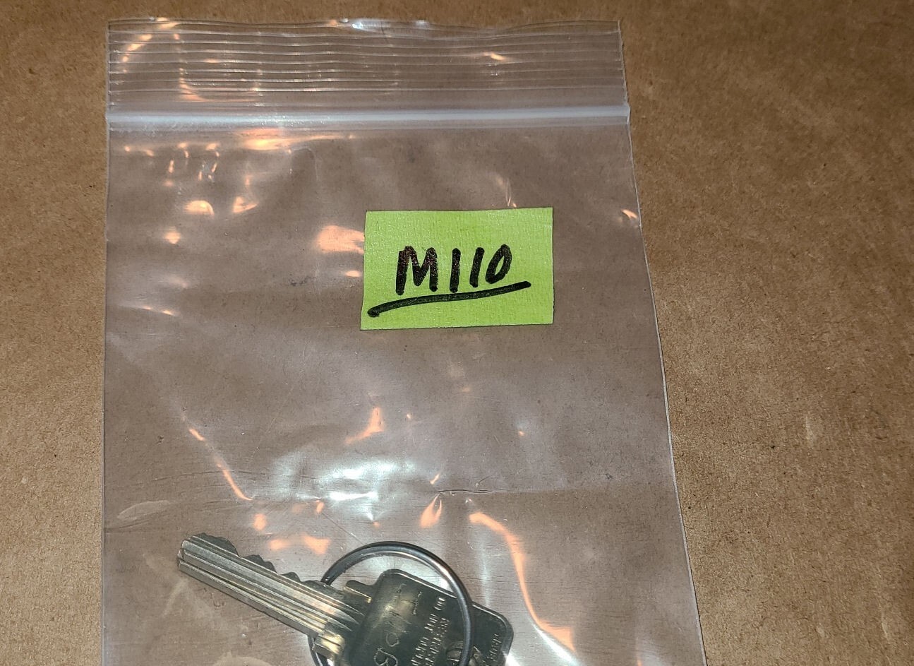Medeco 1-1/2" long cam lock with 2 working keys - Tested good