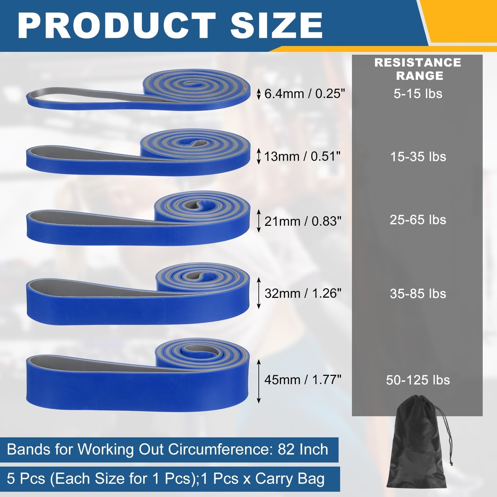 Resistance Bands for Working Out, Pull Up Bands, 5 Levels Pull Up Assistance ...