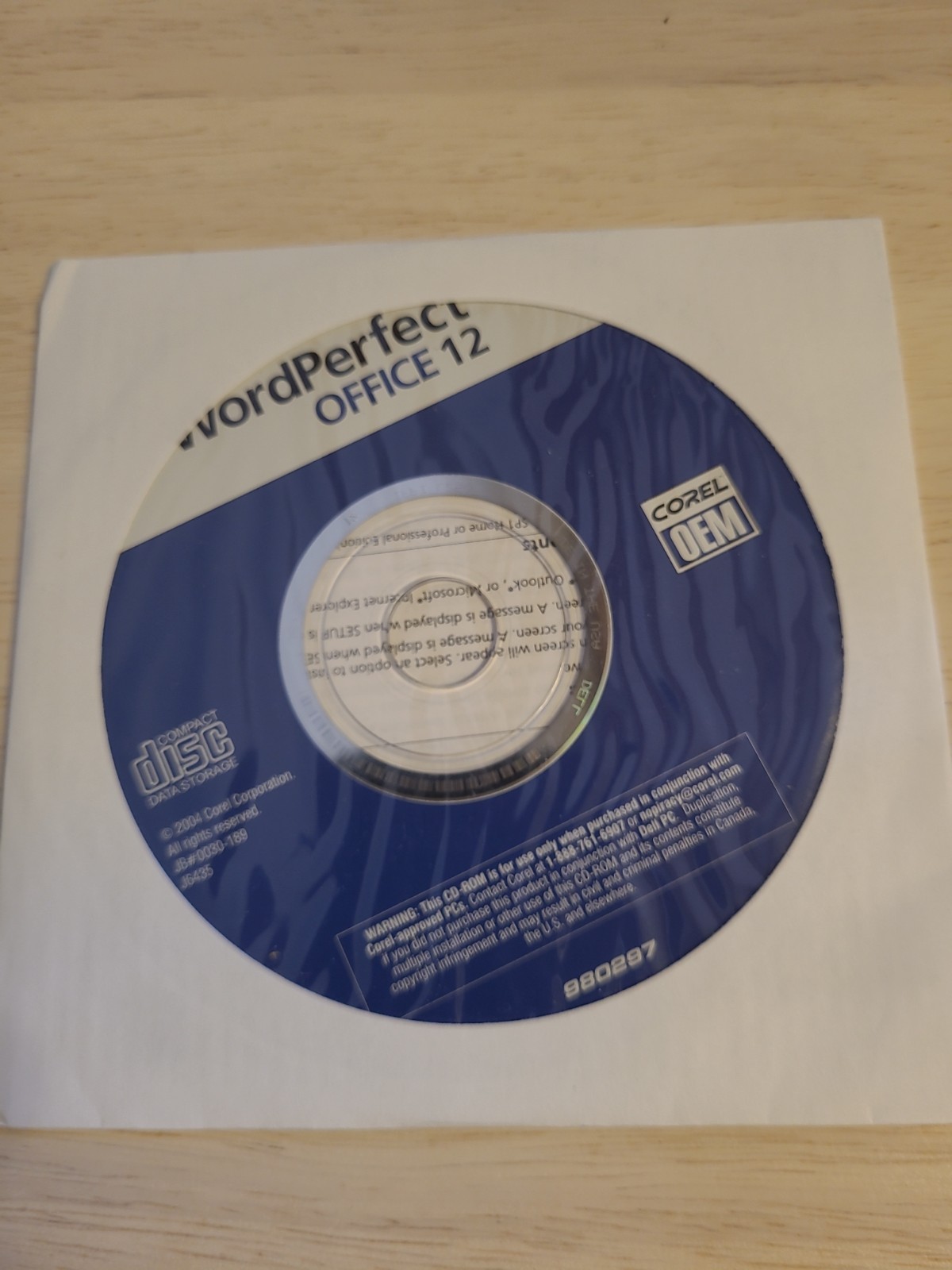 Sealed WordPerfect Office 12 2004 Corel OEM Disc