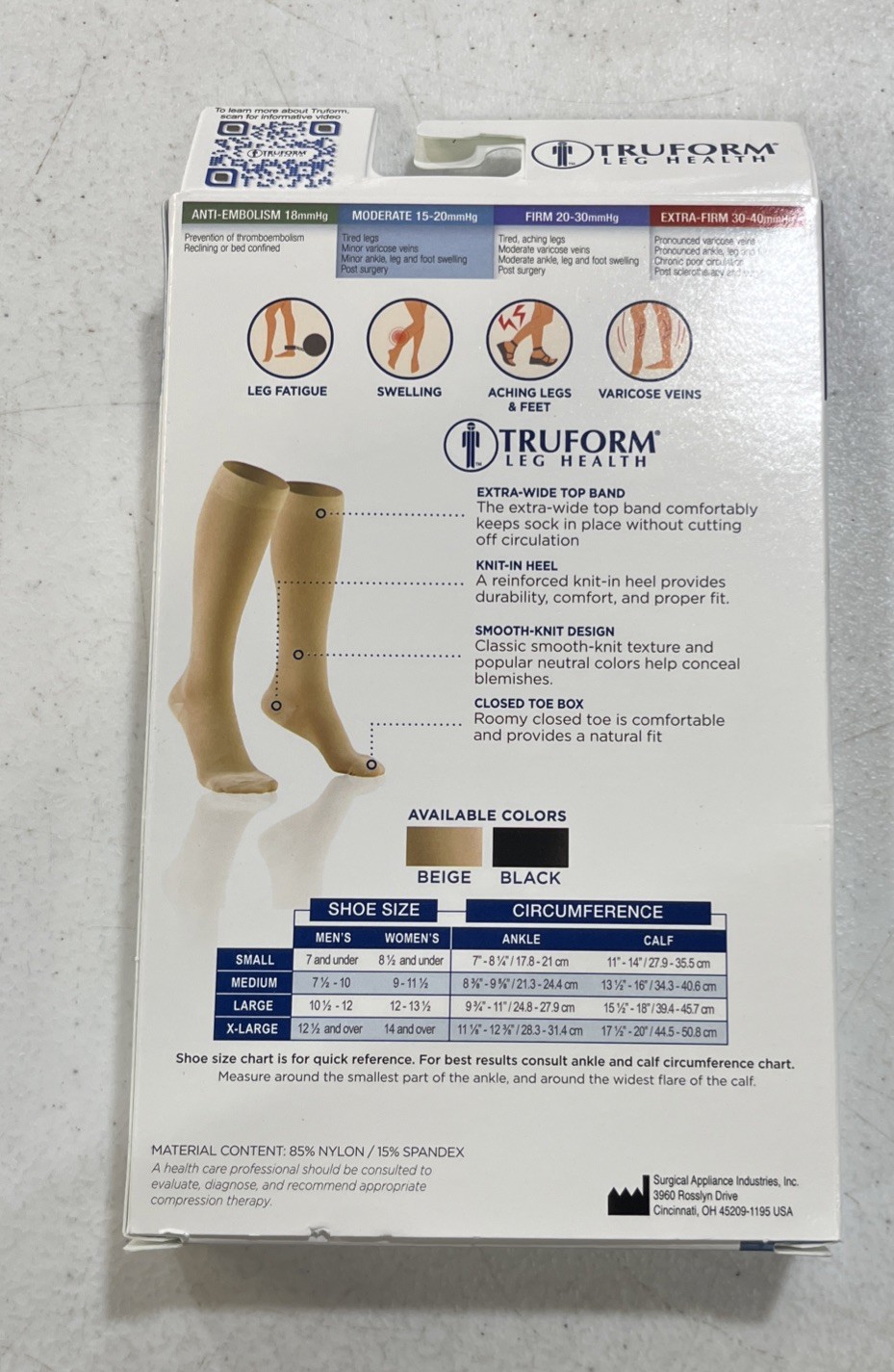 Truform Compression Stockings Size Medium For Men And Women
