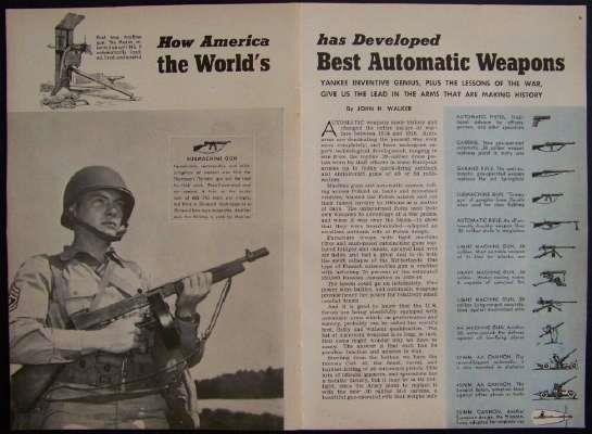 WWII Automatic Weapons 1943 pictorial Machine Guns History + More
