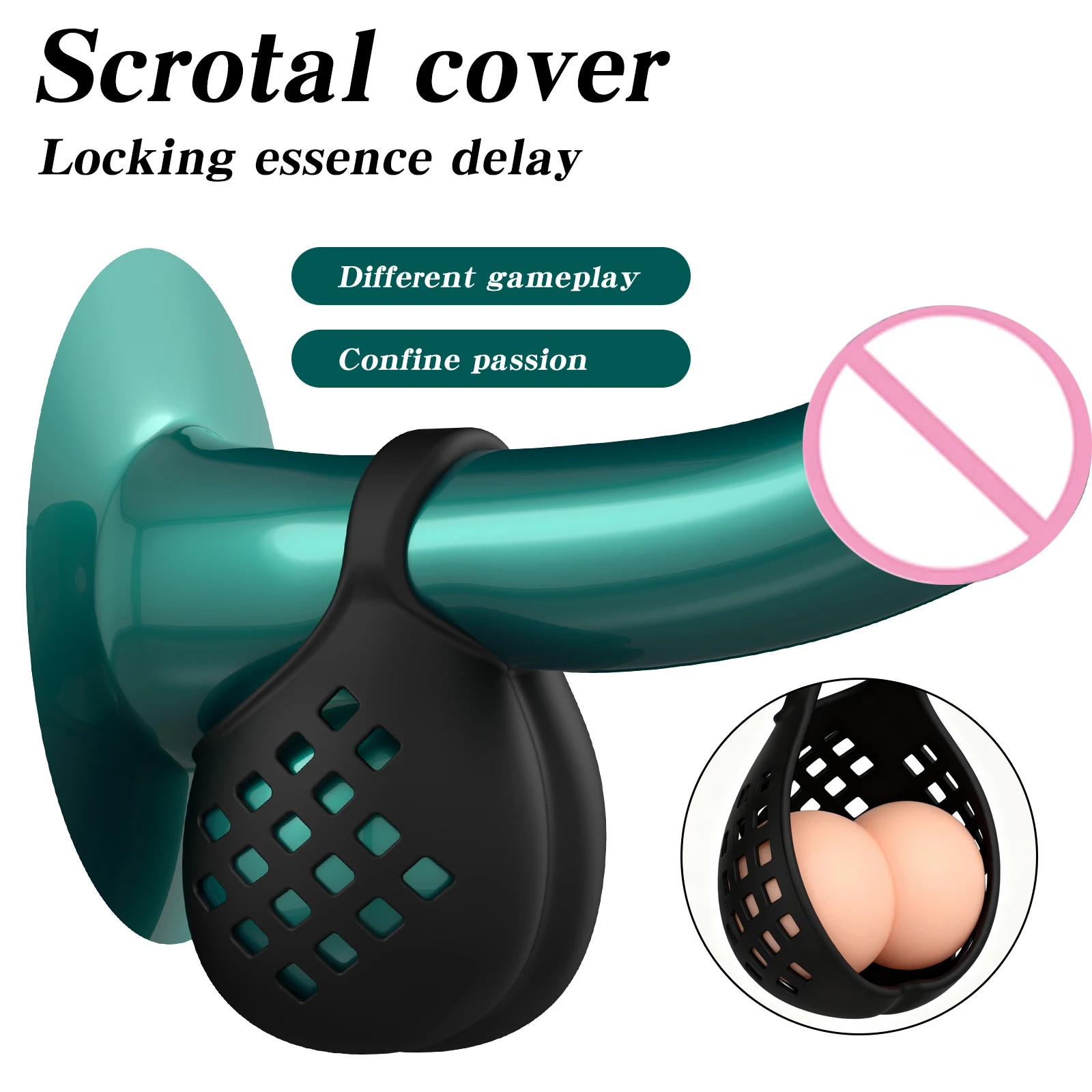 Ball-Stretcher-Enhancer-Squeeze-Scrotum-Testicle-Silicone-Ring-Delay-Ejaculation
