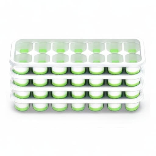 Chefaide Ice Cube Tray Lid 4 Packs 56 Cubes Durable Stackable Ice Cube Trays