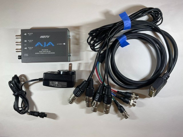 AJA HD10AVA HD/SD Analog/Digital Mini-converter with power supply and cables