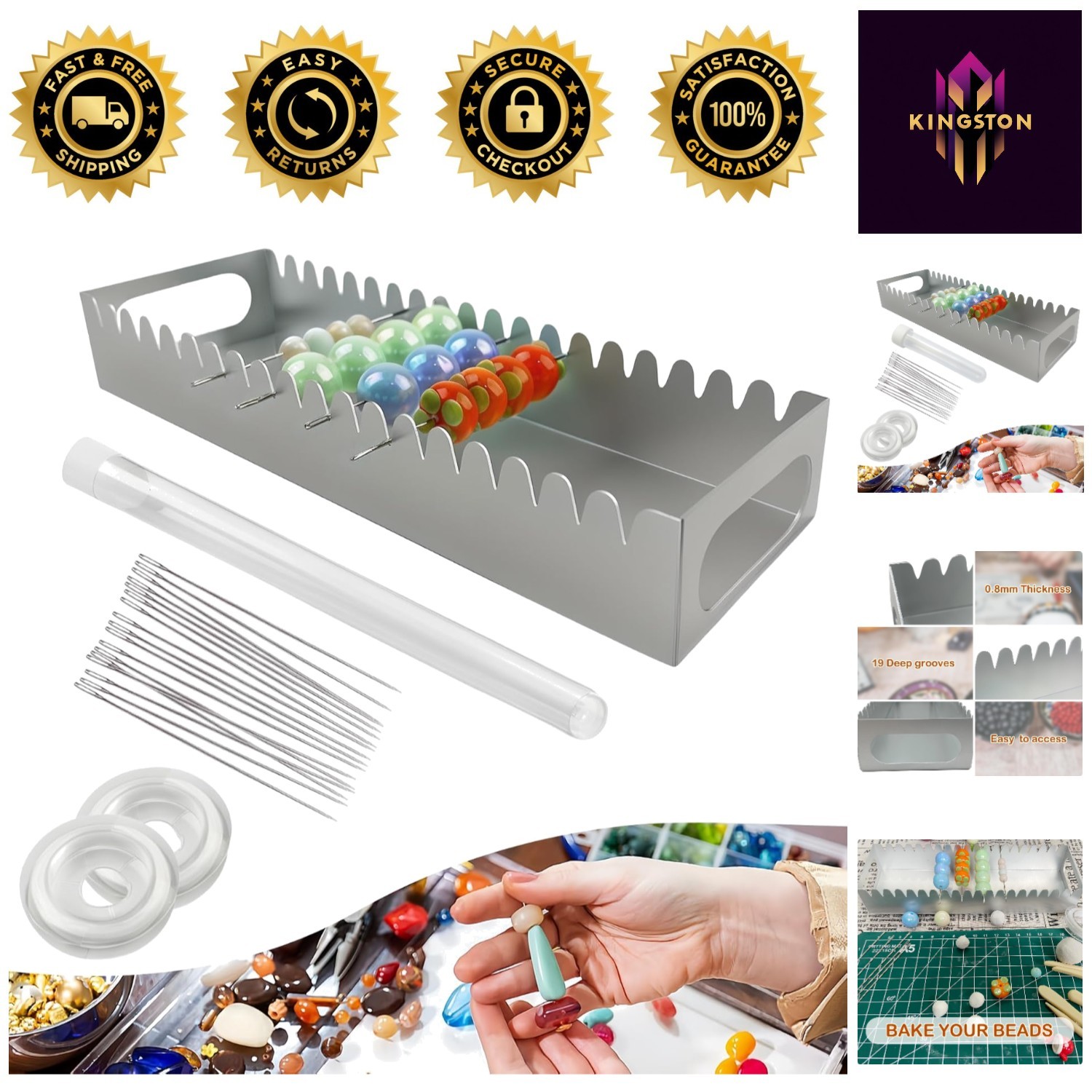 Bead Baking Rack for Polymer Clay Artistry - Lightweight & Stable Design