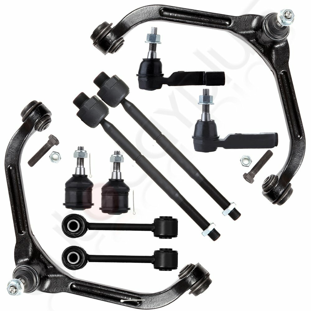 10pcs Front Upper Control Arms Tie Rods Ball Joints Kit For 2002-04 Jeep Liberty
