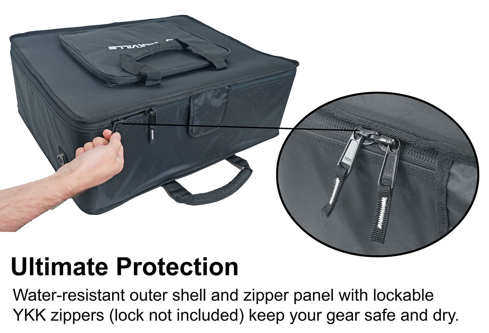 Rockville Pro Mixer Bag w/6 Padded Dividers Fits Behringer MS-5