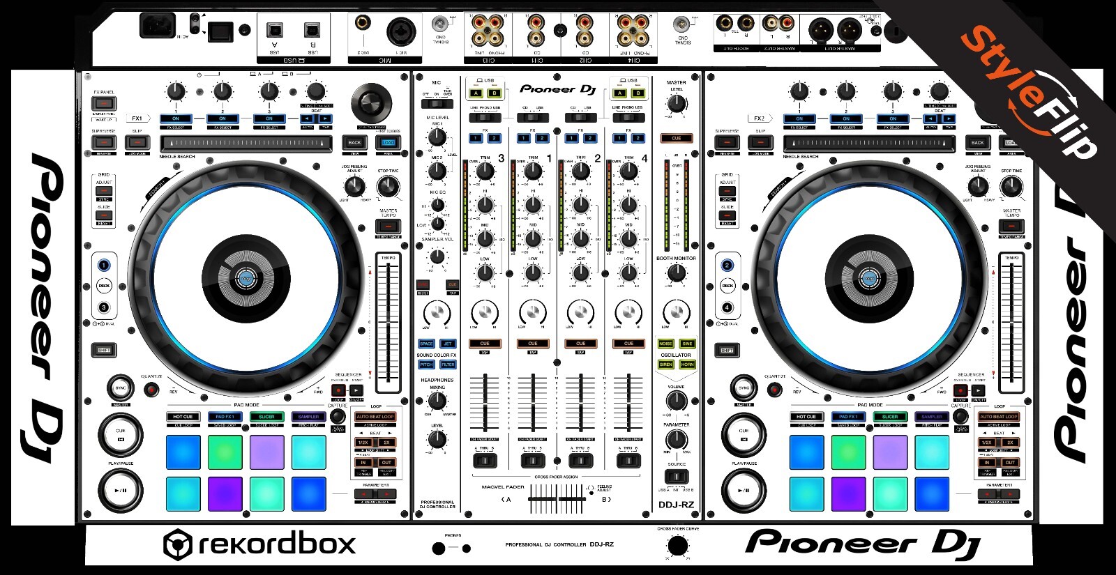 Pioneer DDJ-RZ | White | Protective Decal | StyleFlip Skins