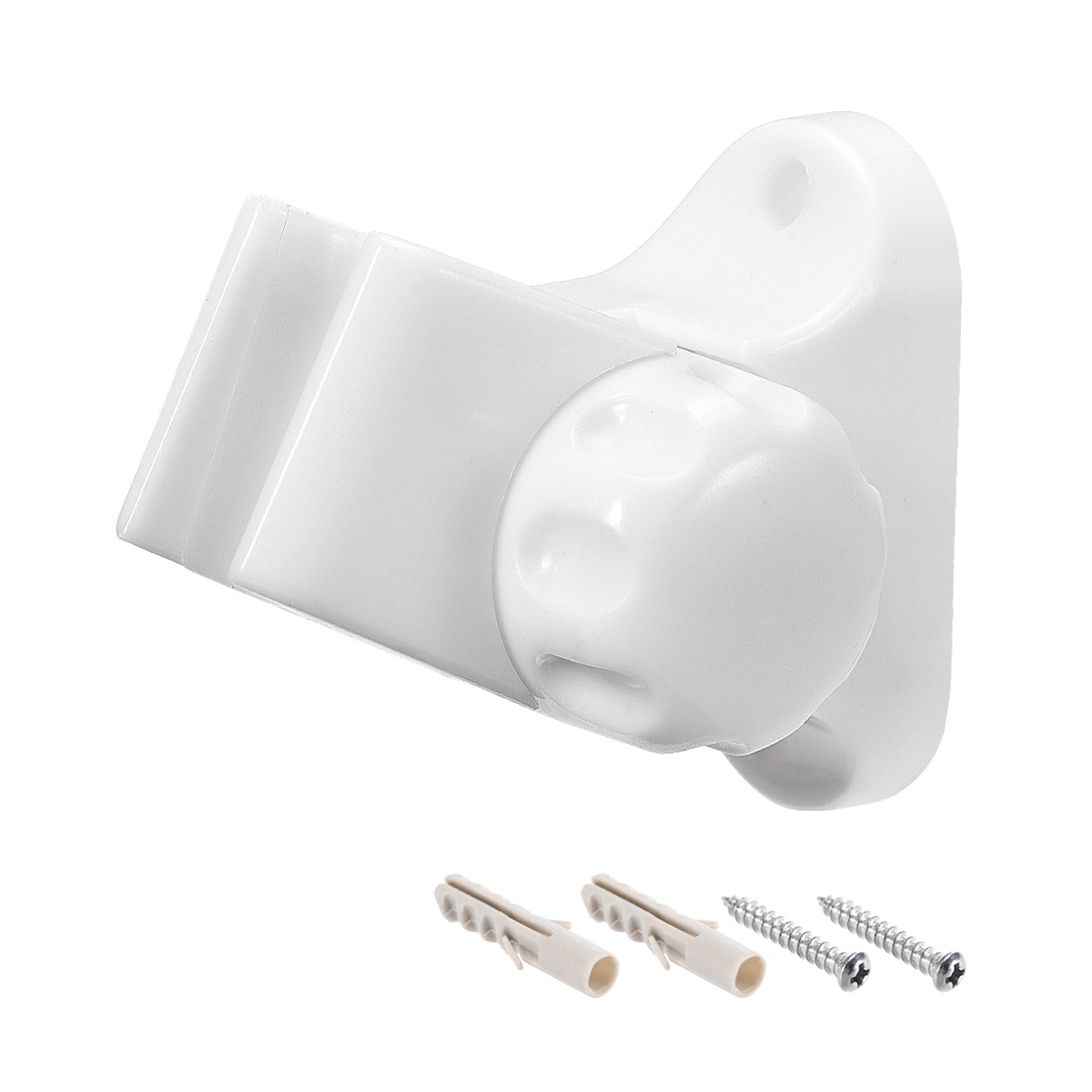 Shower Head Holder Adjustable ABS Wall Mount Shower Bracket White 72x50x80mm
