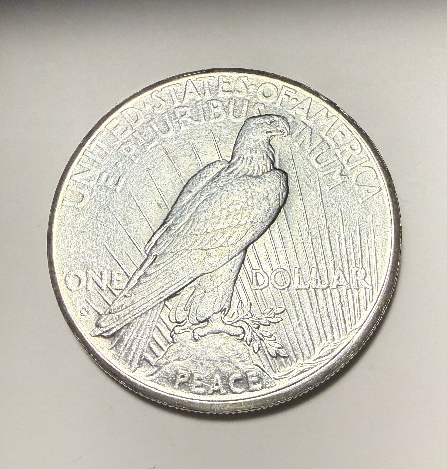 Nice Luster 1924 S PEACE DOLLAR UNC MS DETAILS (cleaned) NICE STRIKE