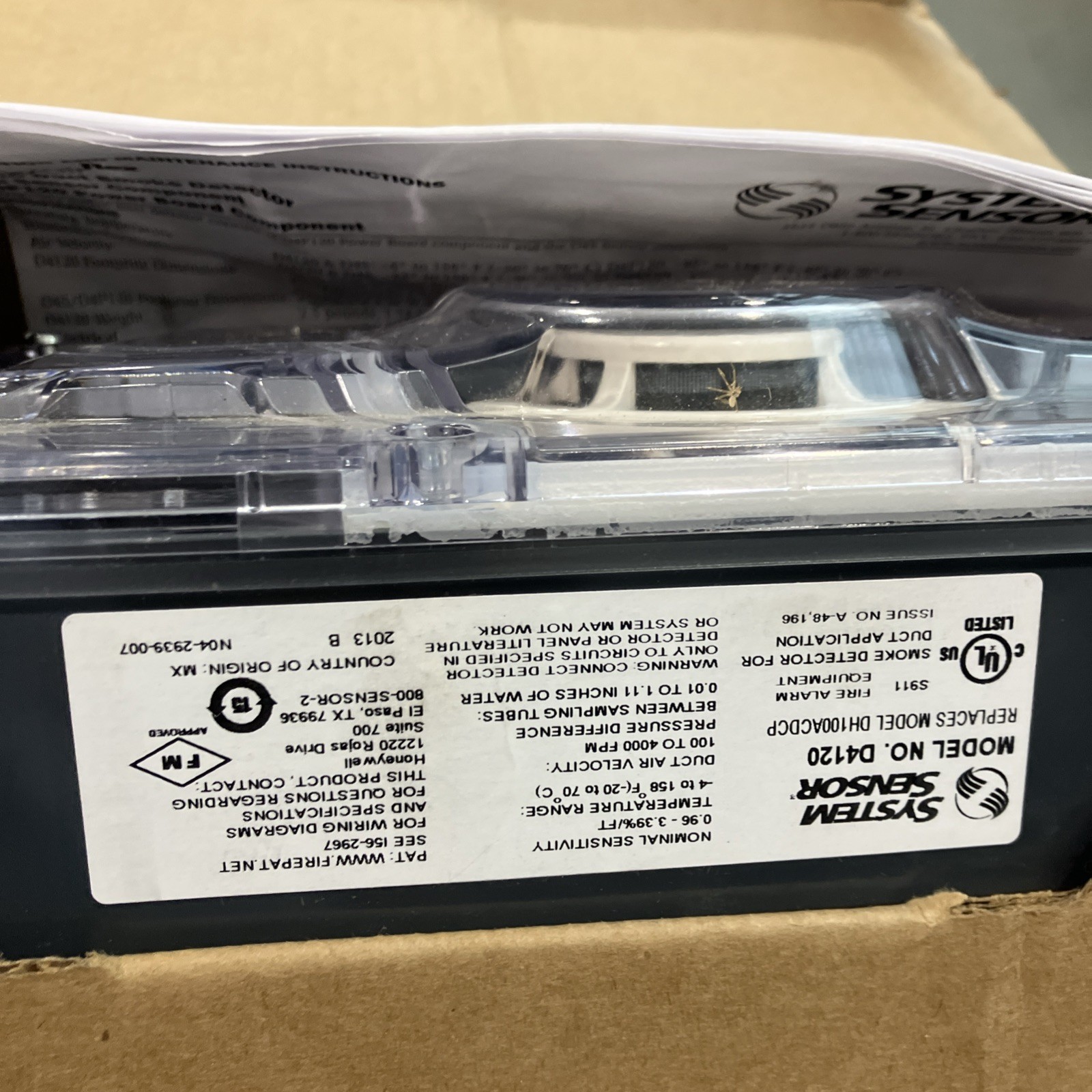 System Sensor D4120 Duct Smoke Detector 4 Wire New