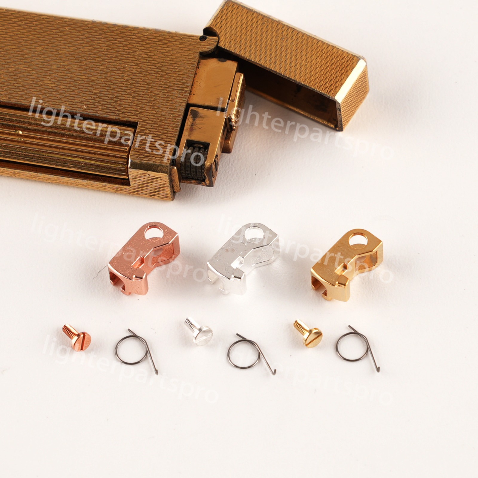 1set Flint holder housing + Reverse thread wheel screw for Dunhill Slim lighter