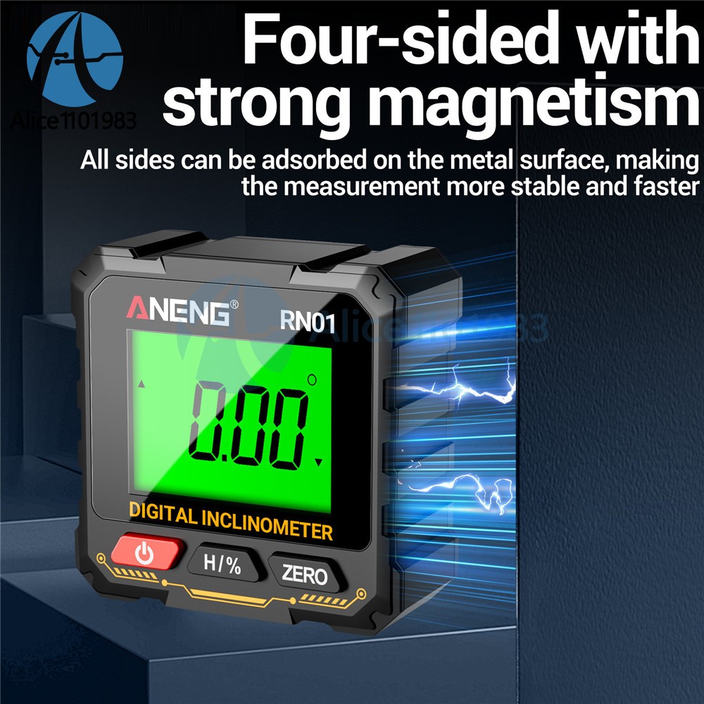 ANENG Magnetic Digital Level Box LCD Angle Finder Protractor Inclinometer Gauge