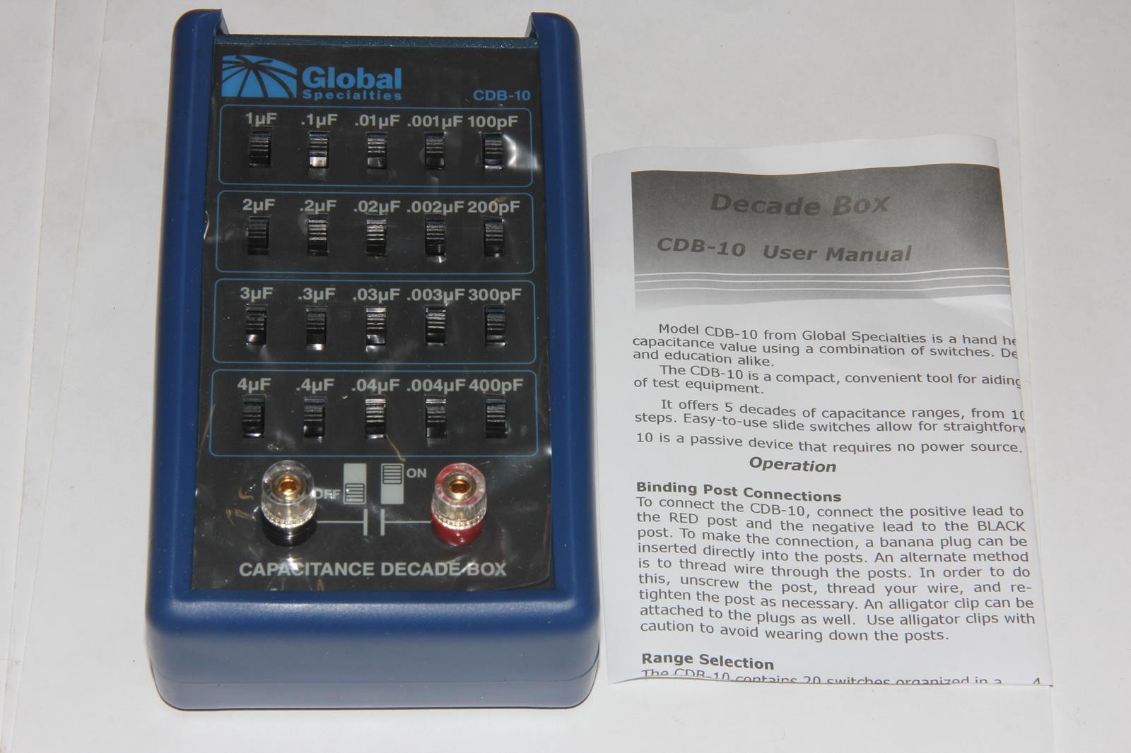 GLOBAL SPECIALTIES CDB-10 Capacitance Decade Box "NEW