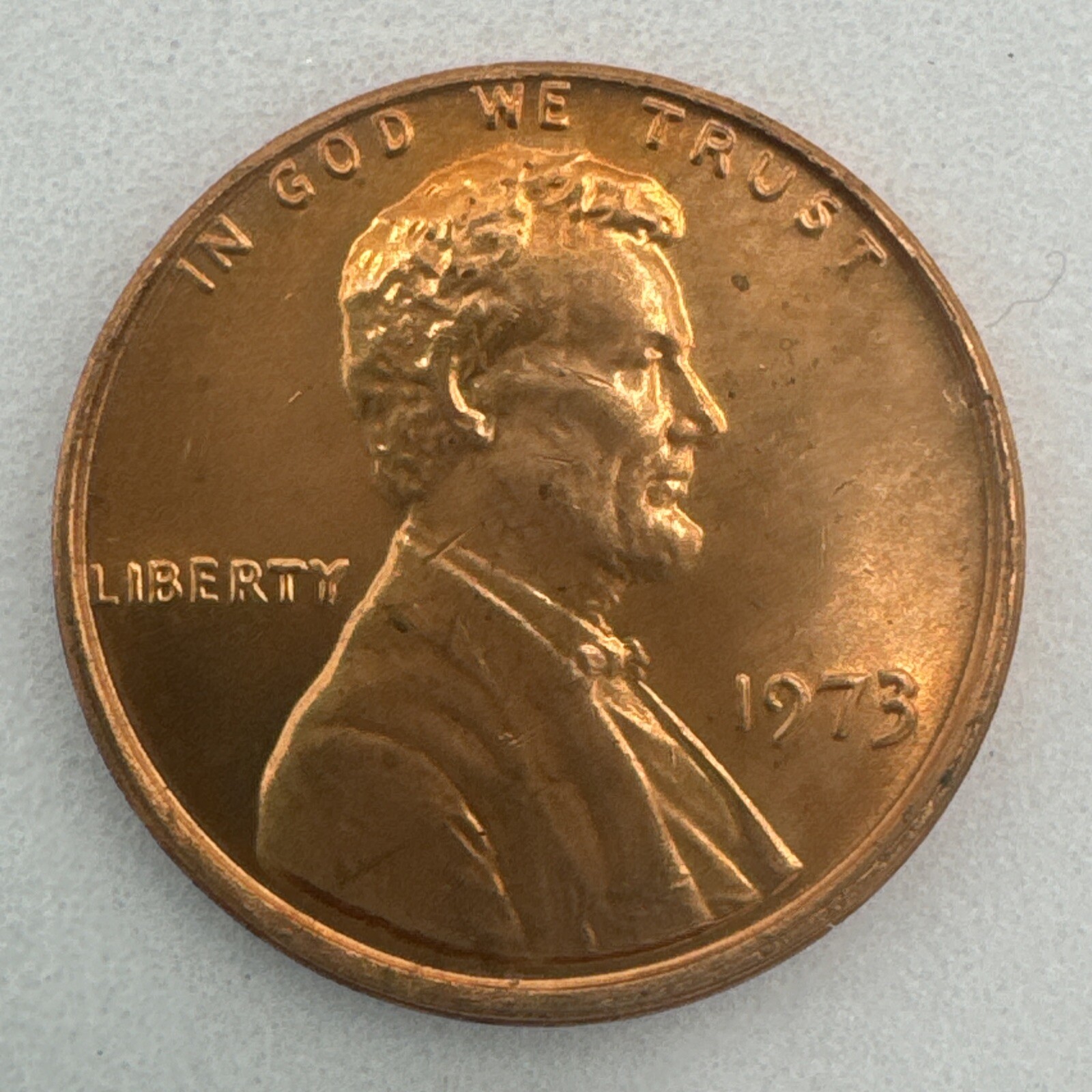 1973 P - Lincoln Memorial Penny Cent - BU UNC - Free Shipping ￼