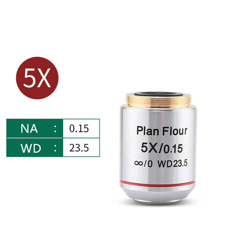 5X/10X/20X/50X/100X Plan Flour Semi-apochromatic Infinity System Objective Lens
