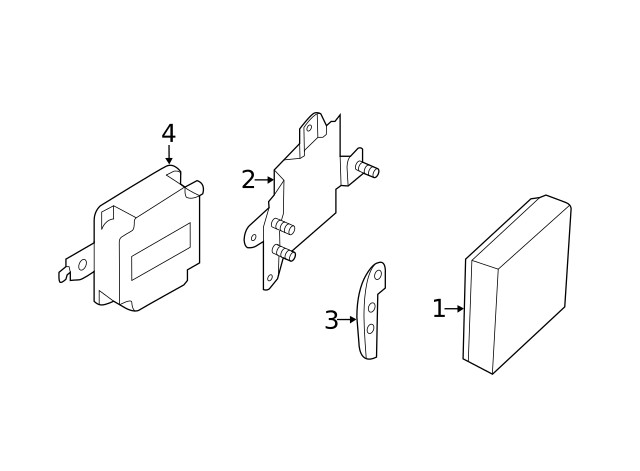 Genuine Nissan Blind Spot Detection System Warning Sensor 284K0-1JA4A