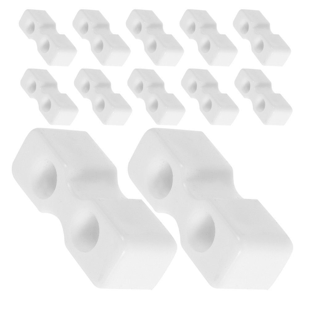 12Pcs Reusable Plastic Bed Frame Peags for Crib Board Hardware Support White
