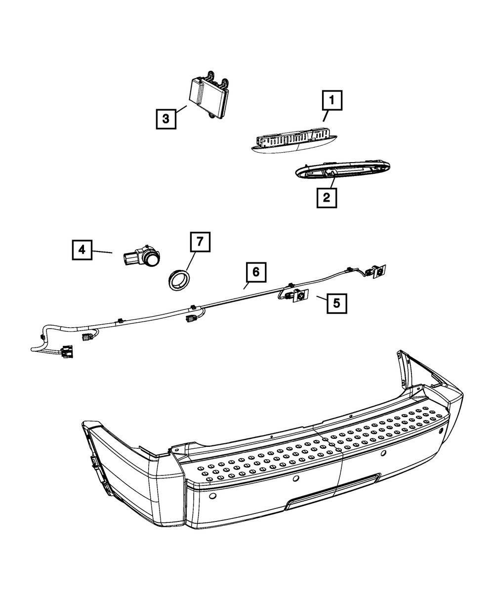 Genuine Mopar Rear Fascia Wiring 68003845AB