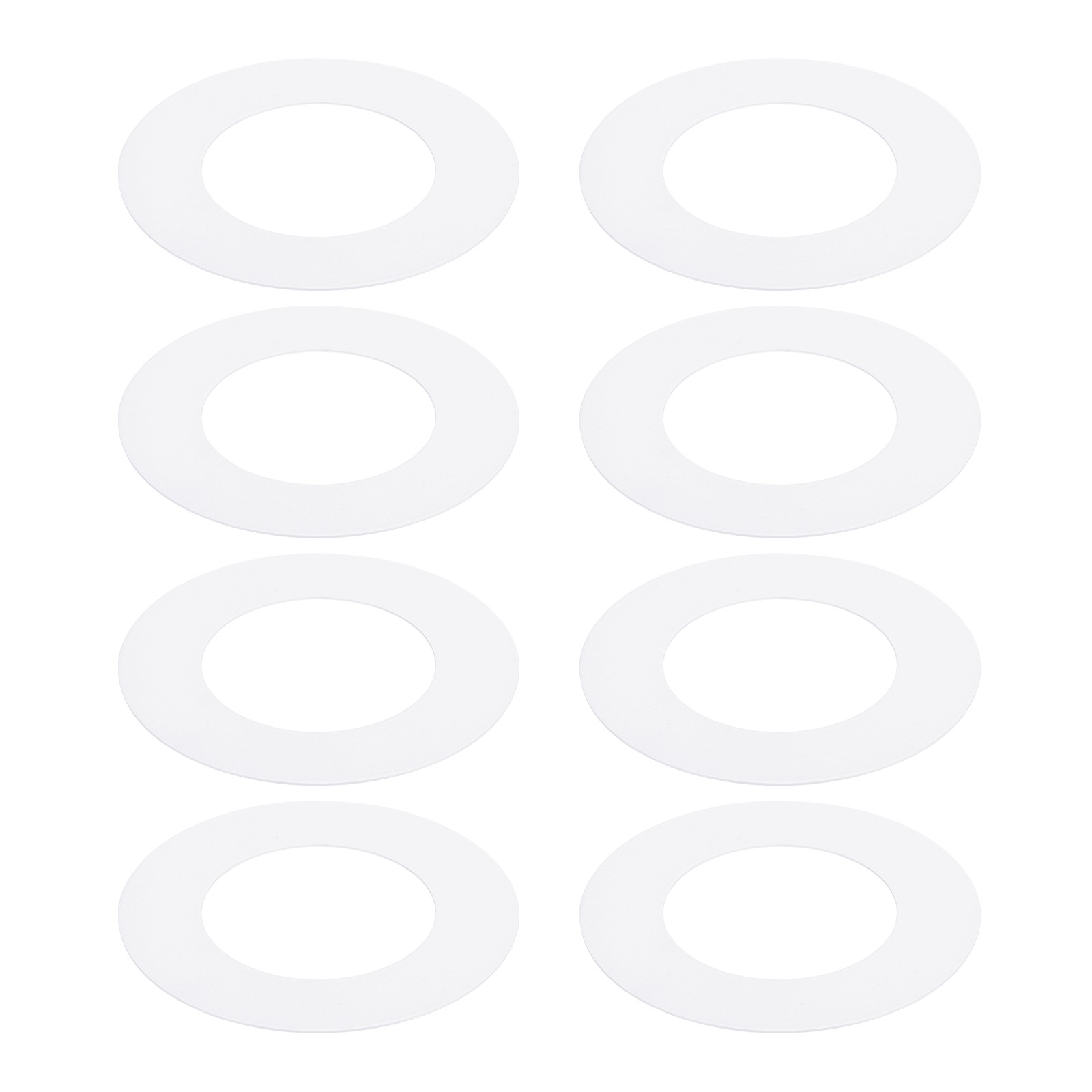 8 Pcs Goof Rings Inner 4.25" Outer 6.77",Cover Recessed Light Trim White