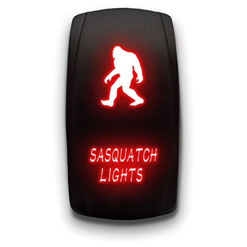 Sasquatch Lights - - Laser Etched Toggle Switch 20A SASQUATCH LIGHTS (1) Red