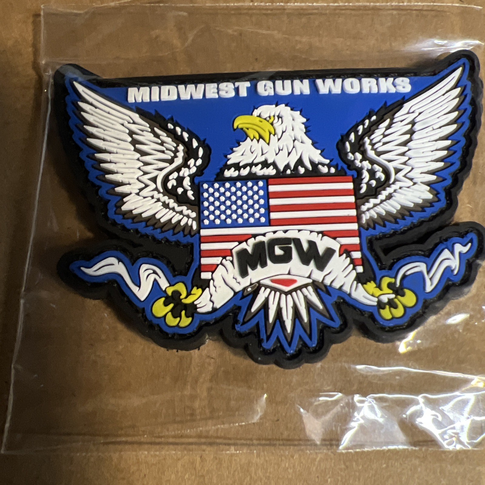 Midwest Gun Works MGW PVC Morale Patch Hook Loop Back Shot Show NEW