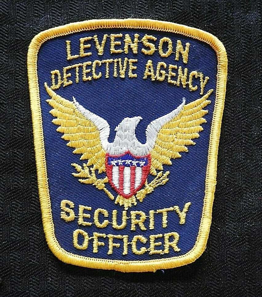 c.1972 "LEVENSON DETECTIVE AGENCY SECURITY OFFICER" PATCH CHICAGO IL NOT STATE