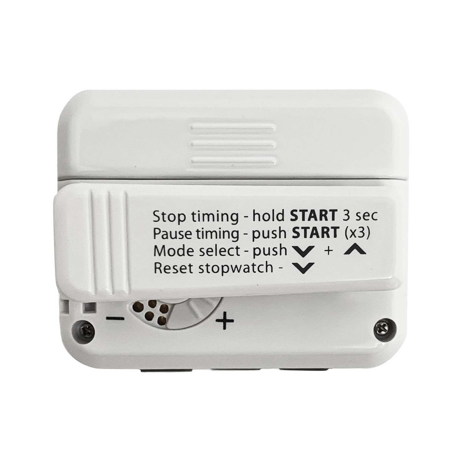 Gymboss Plus Interval Timer and Stopwatch - White/Black Hardcoat White / Gray