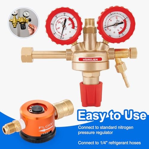 Nitrogen Purge Tool, HVAC Nitrogen Flow Regulator, 3-Point Controlling
