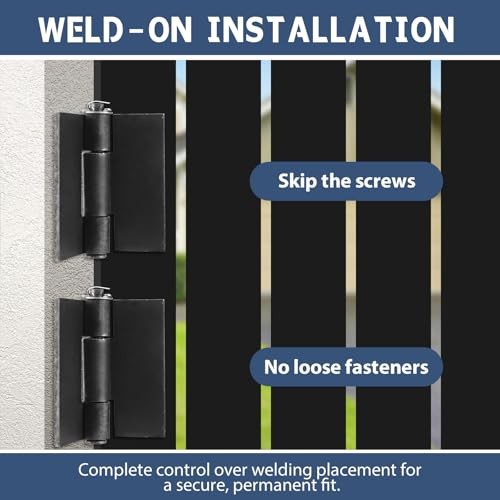 3 Pcs Weld On Hinges Heavy Duty 4" x 4", Weldable Butt Hinges for 3pcs - 4x4in