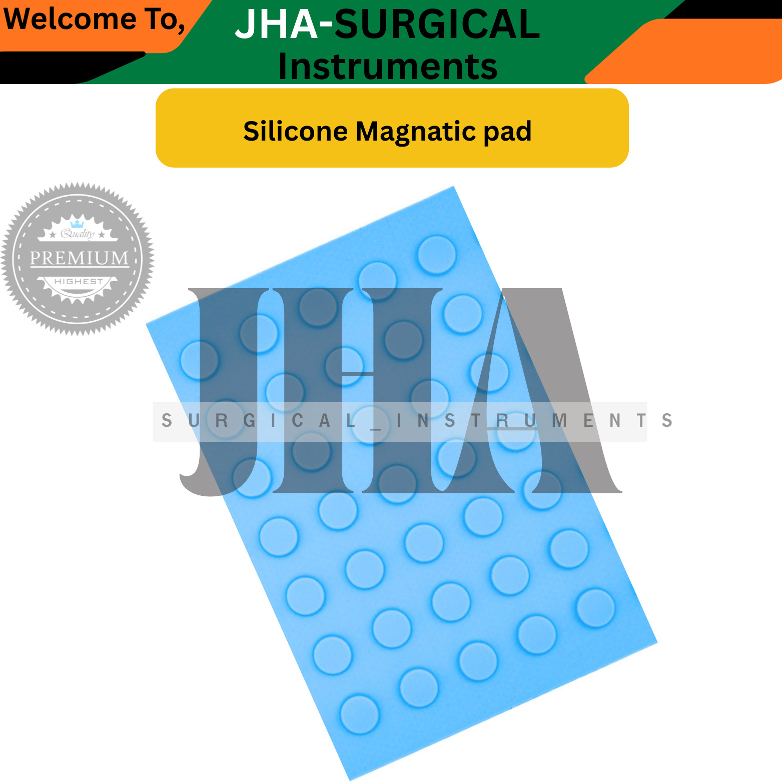 Surgical Magnetic MAT, 11"x 6",Magnets to Instrument Firmly, MAGNETIC MAT