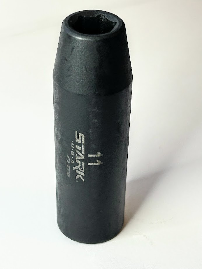 STARK  11 mm x 1/2" Deep Impact Socket - 6 Point -  Free USA Shipping