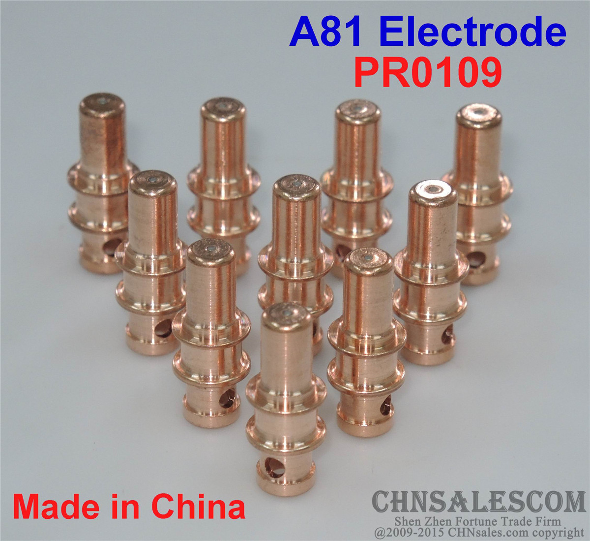 10 PCS A81 High Frequency Plasma Cutter Torch Electrodes PR0109 Made in China