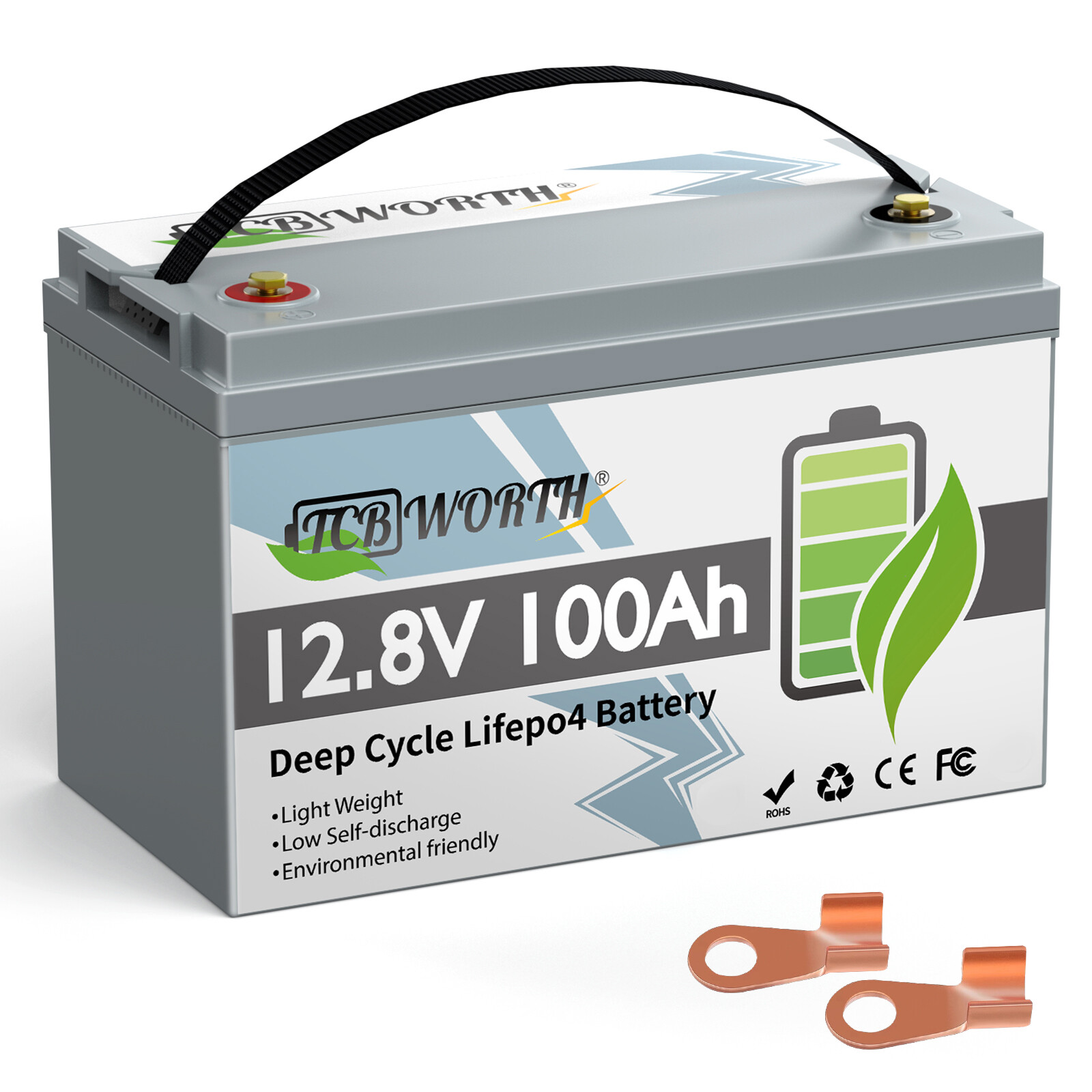12V 100Ah LiFePO4 Lithium Battery Group 31 BMS Deep Cycle For RV Solar Off-grid