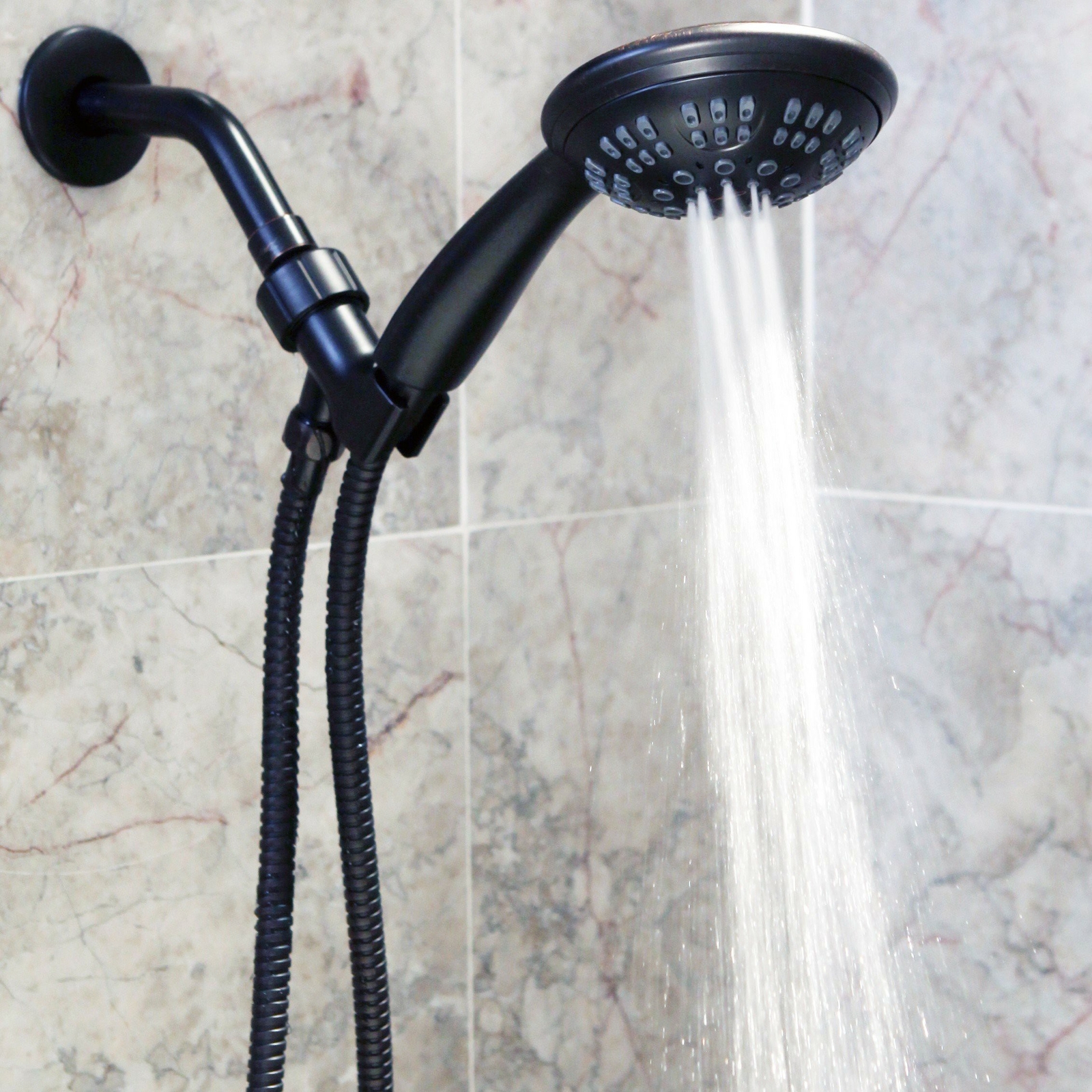 6 Function Handheld Shower Head Kit (Aqua Elegante) - Oil-Rubbed Bronze- 2.5 GPM