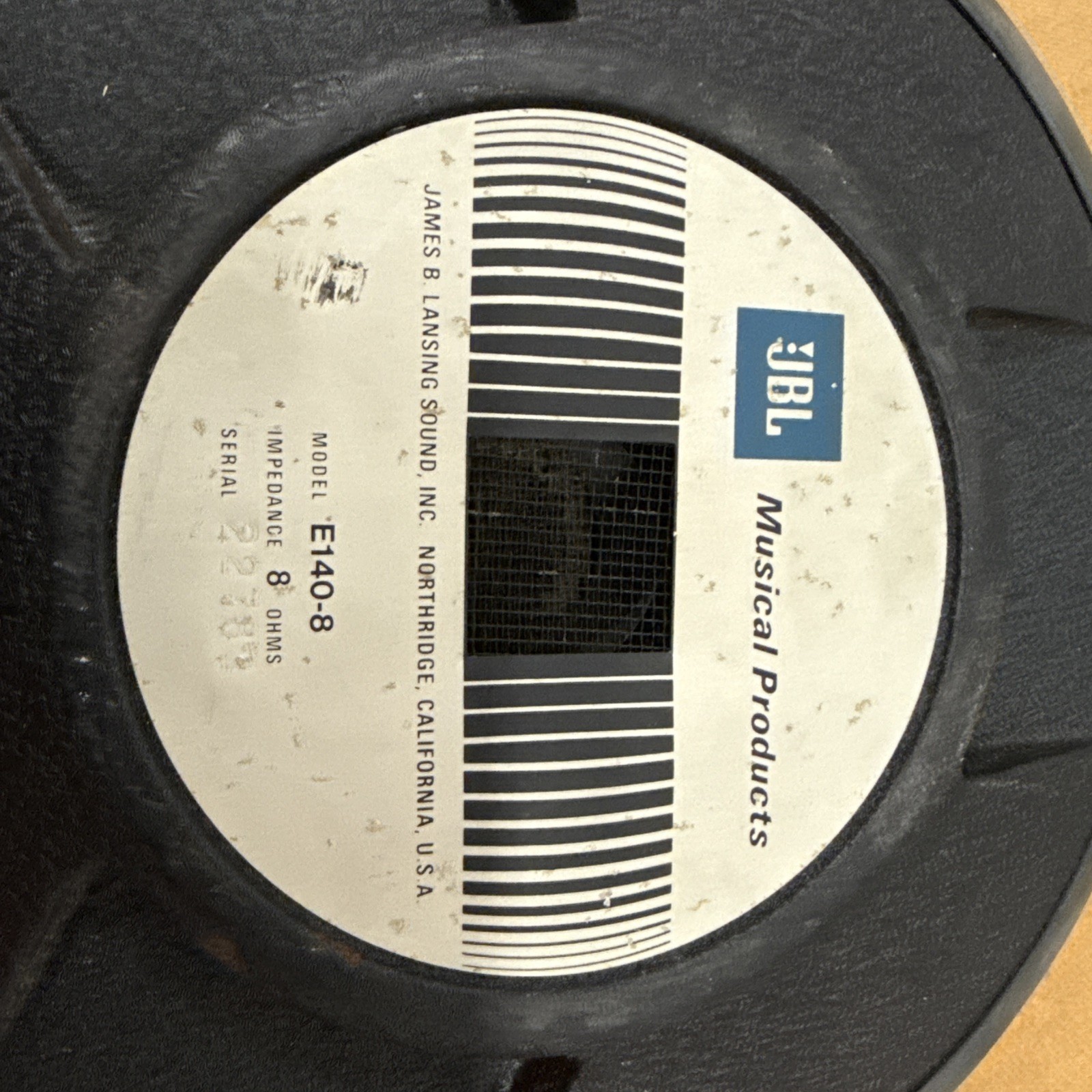 JBL E140 8 Ohm 15" Speakers