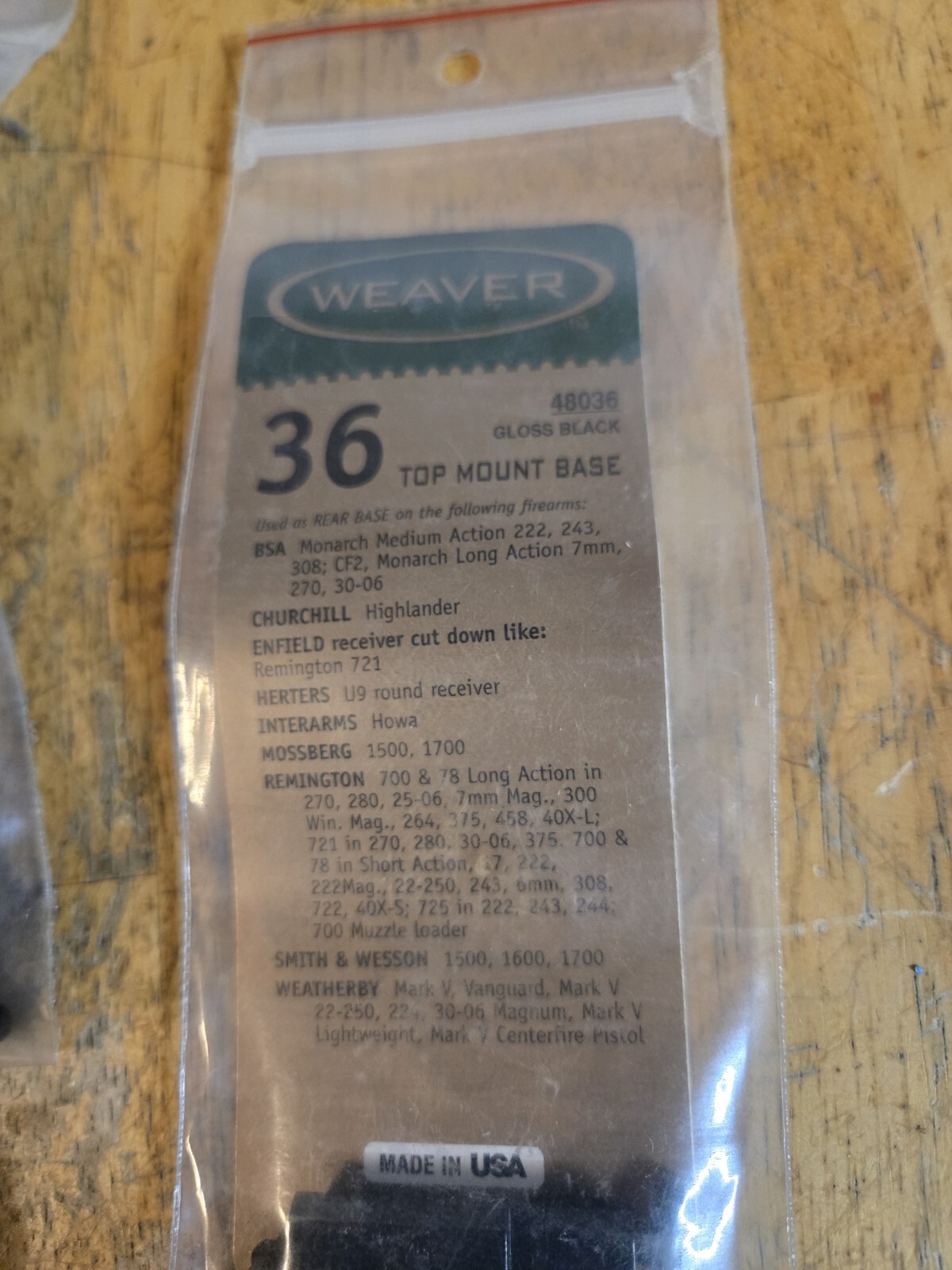 (1) weaver scope mount bases #12-46 (sold individually)