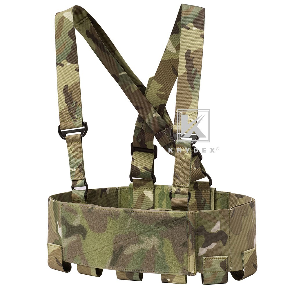 KRYDEX Concealed Carry Low-Vis 5.56 Ready Chest Rig Elastic Cummerbund MC Camo